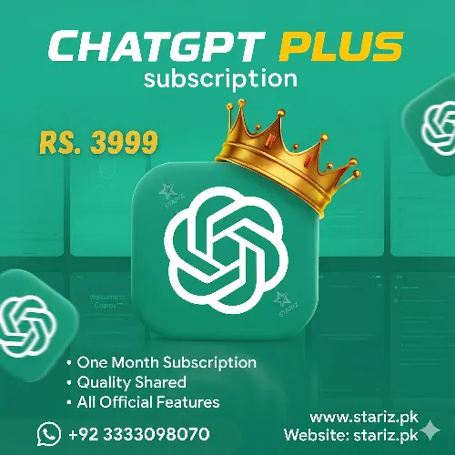 ChatGPT Plus 1 Month Subscription | Fast Delivery in Pakistan