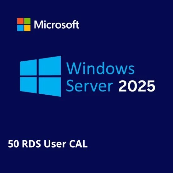 Windows Server 2025 Remote Desktop Services 50 User CAL | Microsoft Key